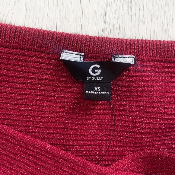 Guess | Red sparkle wrap sweater - Picture 7 of 8